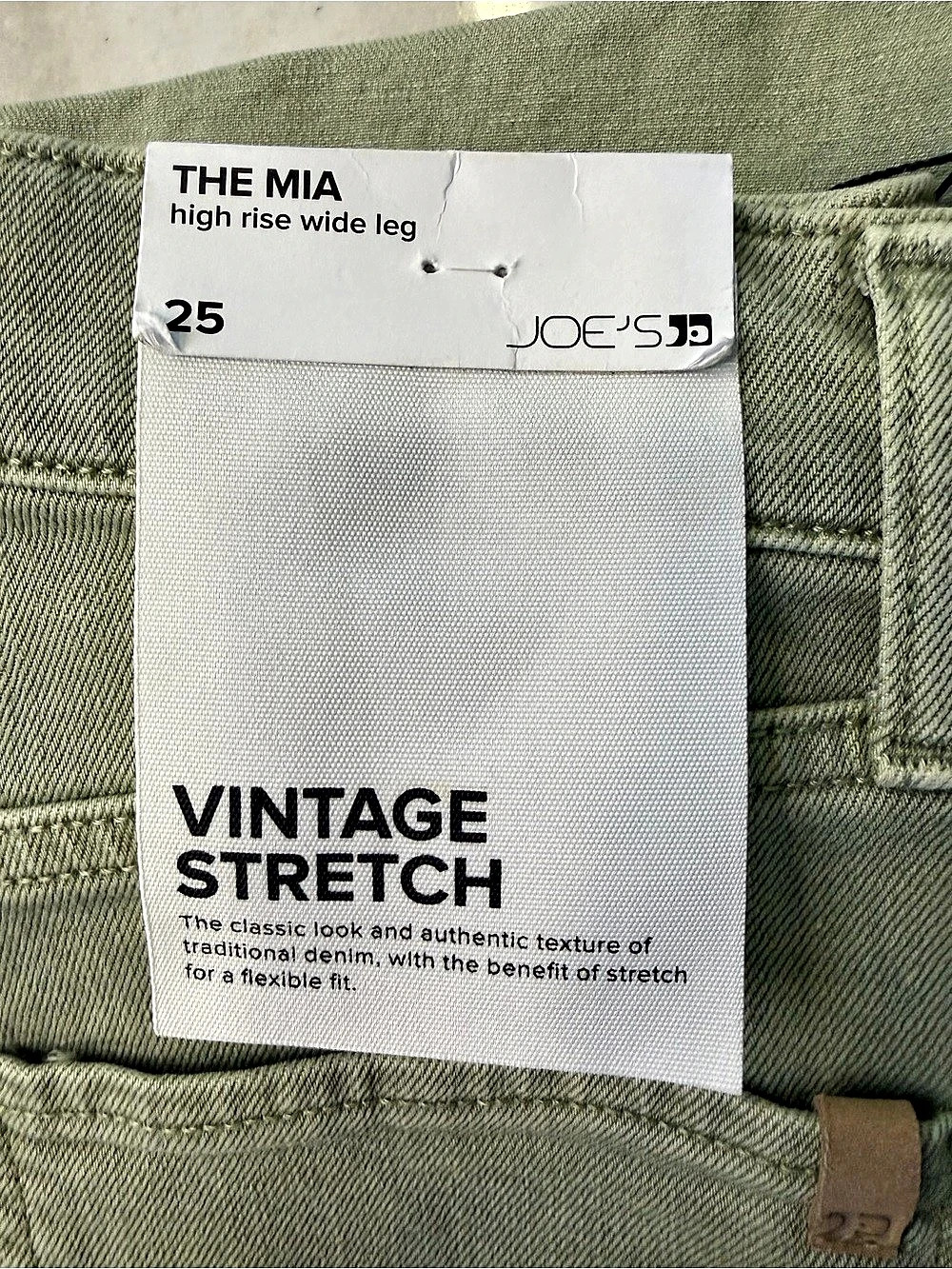 Joe's Jeans The Mia High Rise Wide Leg Jeans in Green Waist 25 - Picture 3 of 8